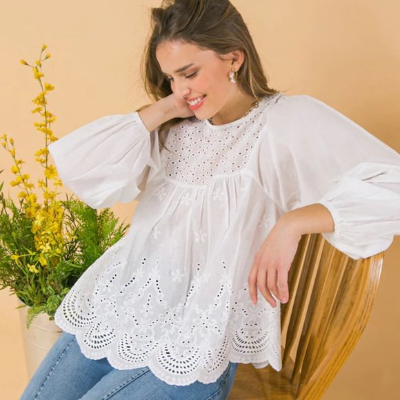 Flying Tomato Tops - Woven Top / Size: Large / New with Tags